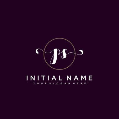 Minimalist Çiçek Baş Logosu, PS Marka Şablonu