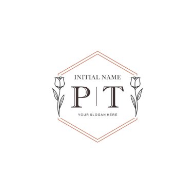 Kişisel ya da Brand için PT Minimal Çiçek Logosu Koleksiyonu