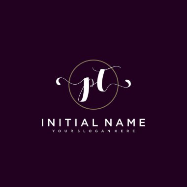 Minimalist Çiçek Baş Logosu, PT Marka Şablonu