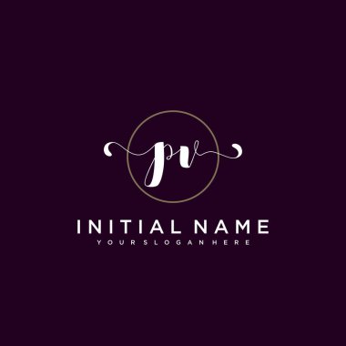 Minimalist Çiçek Baş Logosu, PV Marka Şablonu