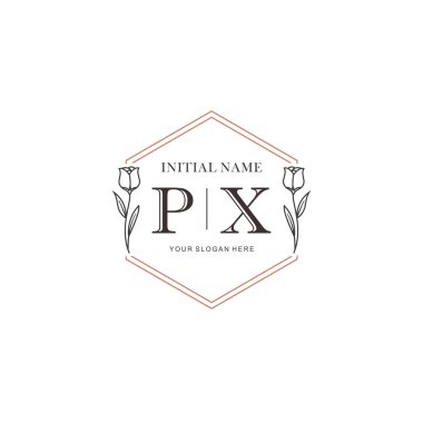 Kişisel ya da Brand için PX Minimal Çiçek Logosu Koleksiyonu