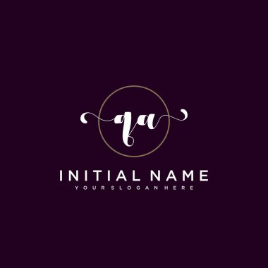 Minimalist Çiçek Baş Logosu, QA Marka Şablonu