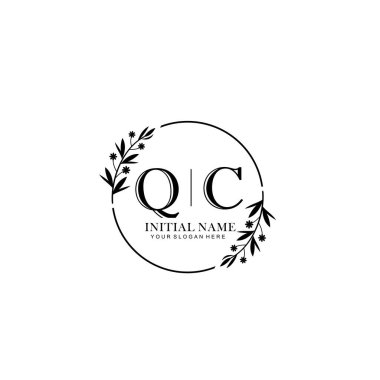 Kişisel ya da Brand için QC Minimal Çiçek Logosu Koleksiyonu