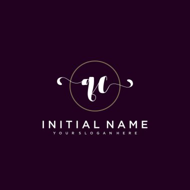 Minimalist Çiçek Baş Logosu, QC Marka Şablonu