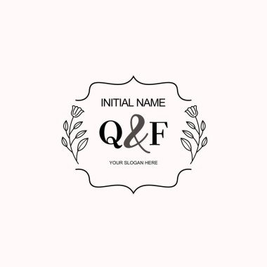 Minimalist Çiçek Baş Logosu, QF Marka Şablonu