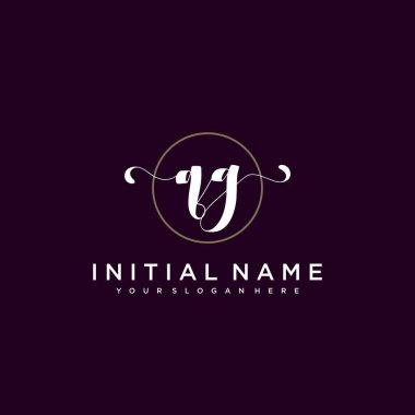 Minimalist Çiçek Baş Logosu, QG Marka Şablonu