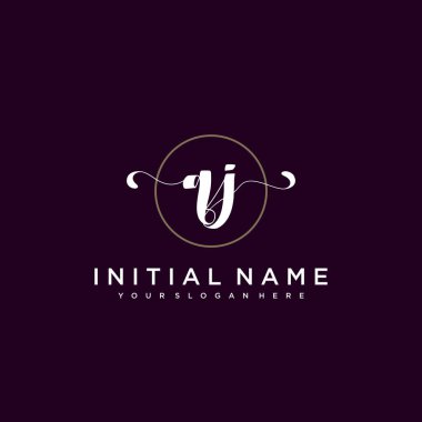 Minimalist Çiçek Baş Logosu, QJ Marka Şablonu