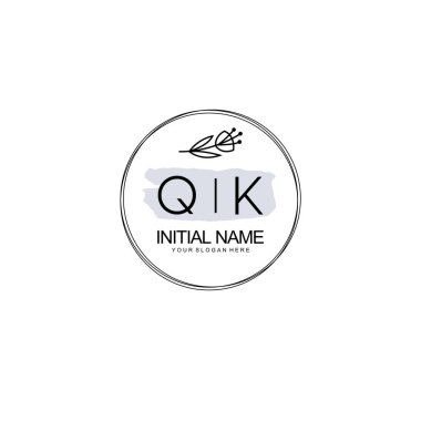 Kişisel ya da Brand için QK Minimal Çiçek Logosu Koleksiyonu