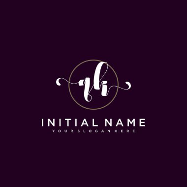 Minimalist Çiçek Baş Logosu, QK Marka Şablonu