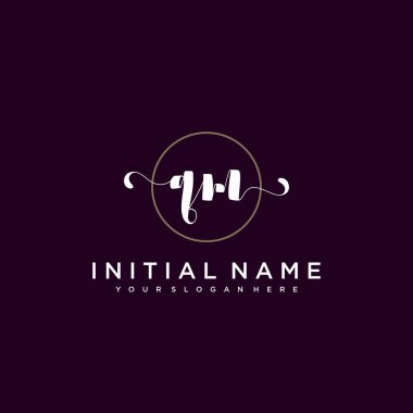 Minimalist Çiçek Baş Logosu, QM Marka Şablonu