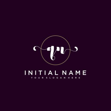 Minimalist Çiçek Baş Logosu, QN Marka Şablonu