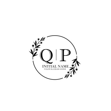 Kişisel ya da Brand için QP Minimal Çiçek Logosu Koleksiyonu