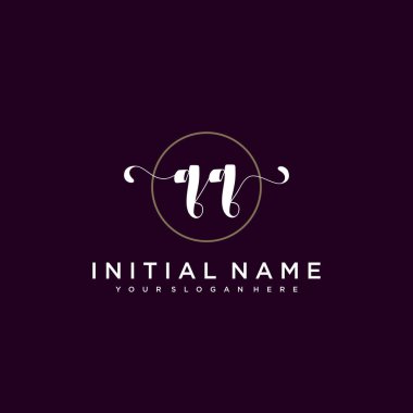 Minimalist Çiçek Baş Logosu, QQ Marka Şablonu