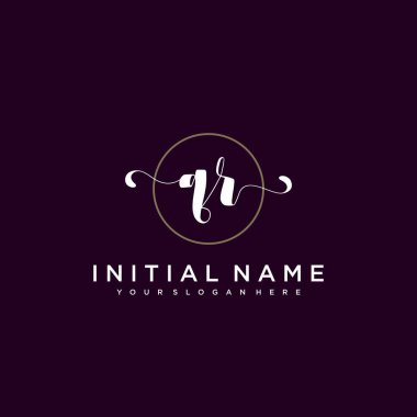 Minimalist Çiçek Baş Logosu, QR Marka Şablonu