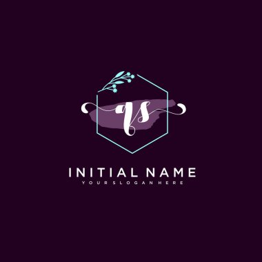 Minimalist Çiçek Baş Logosu, QS Marka Şablonu