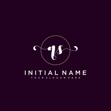 Minimalist Çiçek Baş Logosu, QS Marka Şablonu