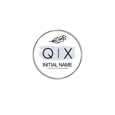Kişisel ya da Brand için QX Minimal Çiçek Logosu Koleksiyonu