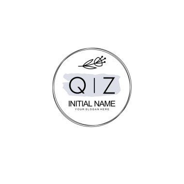 Kişisel ya da Marka için QZ Minimal Çiçek Logosu Koleksiyonu