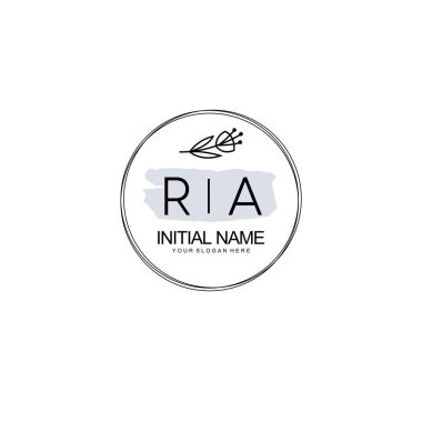 Kişisel ya da Brand için RA Minimal Çiçek Logosu Koleksiyonu