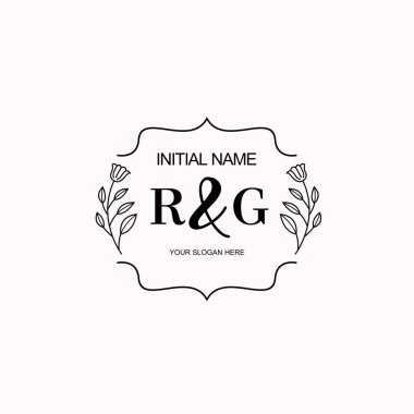Minimalist Çiçek Baş Logosu, RG Marka Şablonu