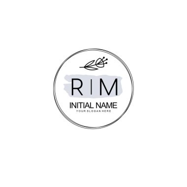 Kişisel ya da Marka İçin RM Minimal Çiçek Logosu Koleksiyonu