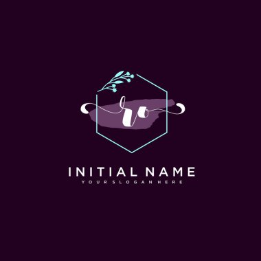 Minimalist Çiçek Baş Logosu, RO Marka Şablonu