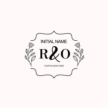 Minimalist Çiçek Baş Logosu, RO Marka Şablonu