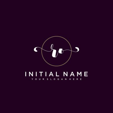 Minimalist Çiçek Baş Logosu, RO Marka Şablonu