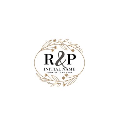 Minimalist Çiçek Baş Logosu, RP Marka Şablonu