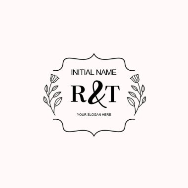 Minimalist Çiçek Baş Logosu, RT Marka Şablonu
