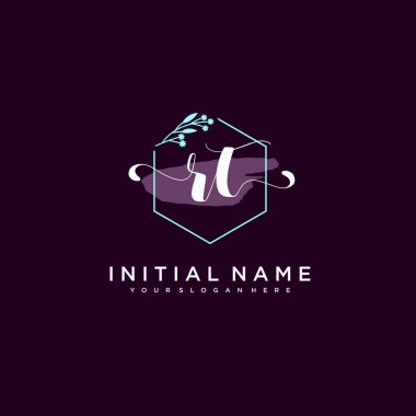 Minimalist Çiçek Baş Logosu, RT Marka Şablonu