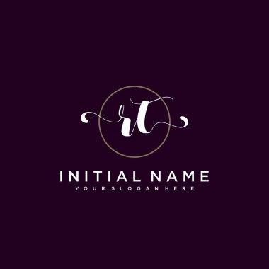 Minimalist Çiçek Baş Logosu, RT Marka Şablonu