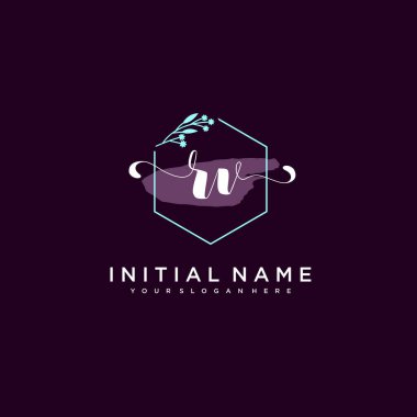 Minimalist Çiçek Baş Logosu, Karavan Marka Şablonu