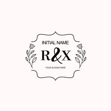 Minimalist Çiçek Baş Logosu, RX Marka Şablonu