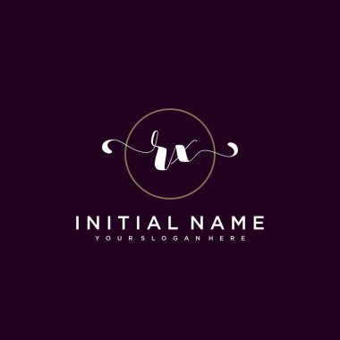 Minimalist Çiçek Baş Logosu, RX Marka Şablonu