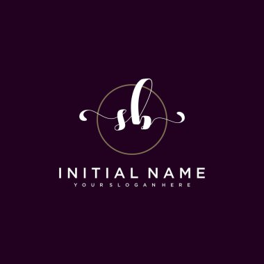 Minimalist Çiçek Baş Logosu, SB Marka Şablonu