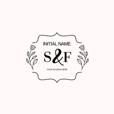 Minimalist Çiçek Baş Logosu, SF Marka Şablonu