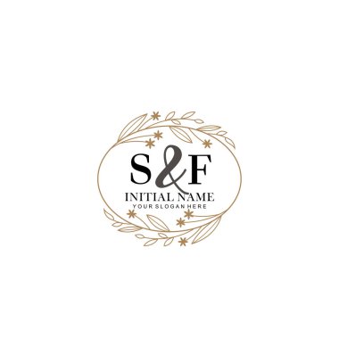 Minimalist Çiçek Baş Logosu, SF Marka Şablonu