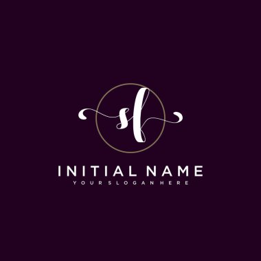 Minimalist Çiçek Baş Logosu, SF Marka Şablonu