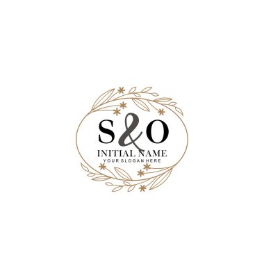 Minimalist Çiçek Baş Logosu, So Marka Şablonu