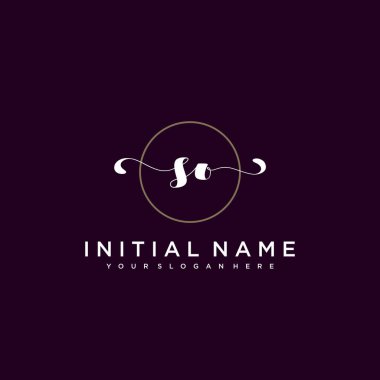 Minimalist Çiçek Baş Logosu, So Marka Şablonu