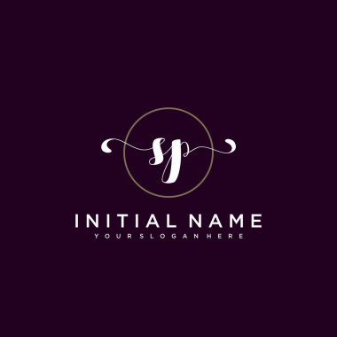 Minimalist Çiçek Baş Logosu, SP Marka Şablonu