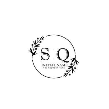 Kişisel ya da Brand için SQ Minimal Çiçek Logosu Koleksiyonu