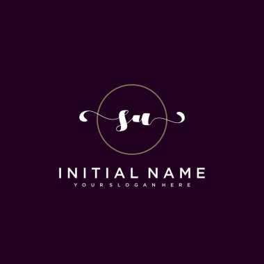 Minimalist Çiçek Baş Logosu, SU Marka Şablonu