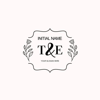 Minimalist Çiçek Baş Logosu, TE Markalaşma Şablonu