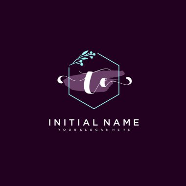 Minimalist Çiçek Baş Logosu, TE Markalaşma Şablonu