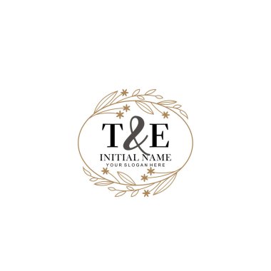 Minimalist Çiçek Baş Logosu, TE Markalaşma Şablonu