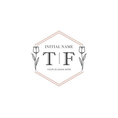 Kişisel ya da Brand için TF Minimal Çiçek Logosu Koleksiyonu