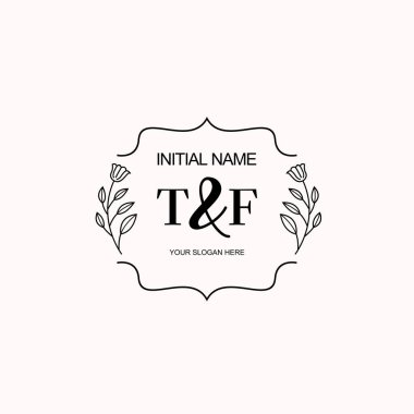 Minimalist Çiçek Baş Logosu, TF Marka Şablonu