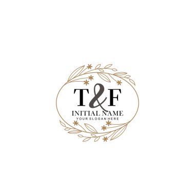 Minimalist Çiçek Baş Logosu, TF Marka Şablonu
